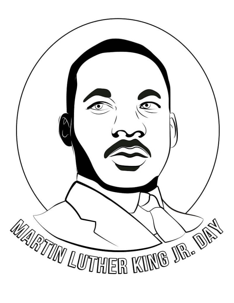 Martin Luther King Jr Coloring Page