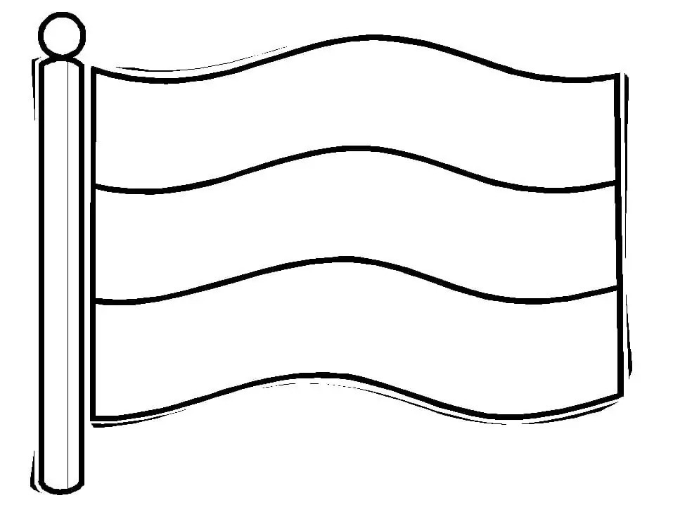 Netherlands Flag Coloring Page