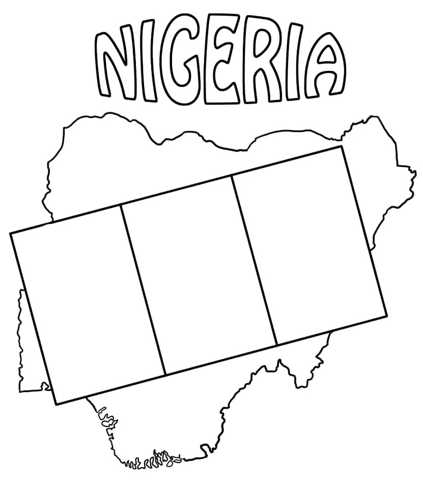 Nigeria Map Coloring Page