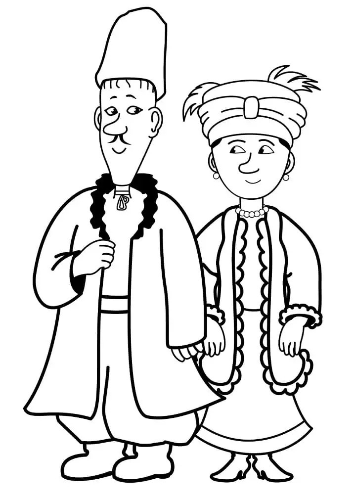 People Of Ukraine Coloring Page