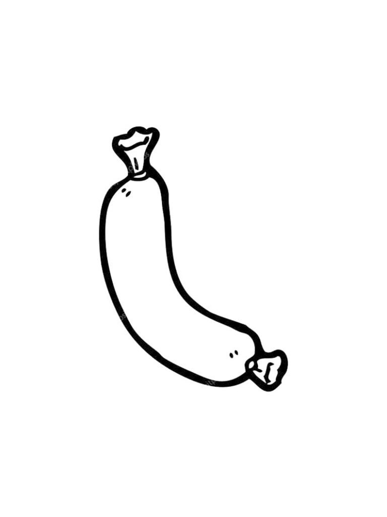 Rookworst Sausage In Netherlands Coloring Page