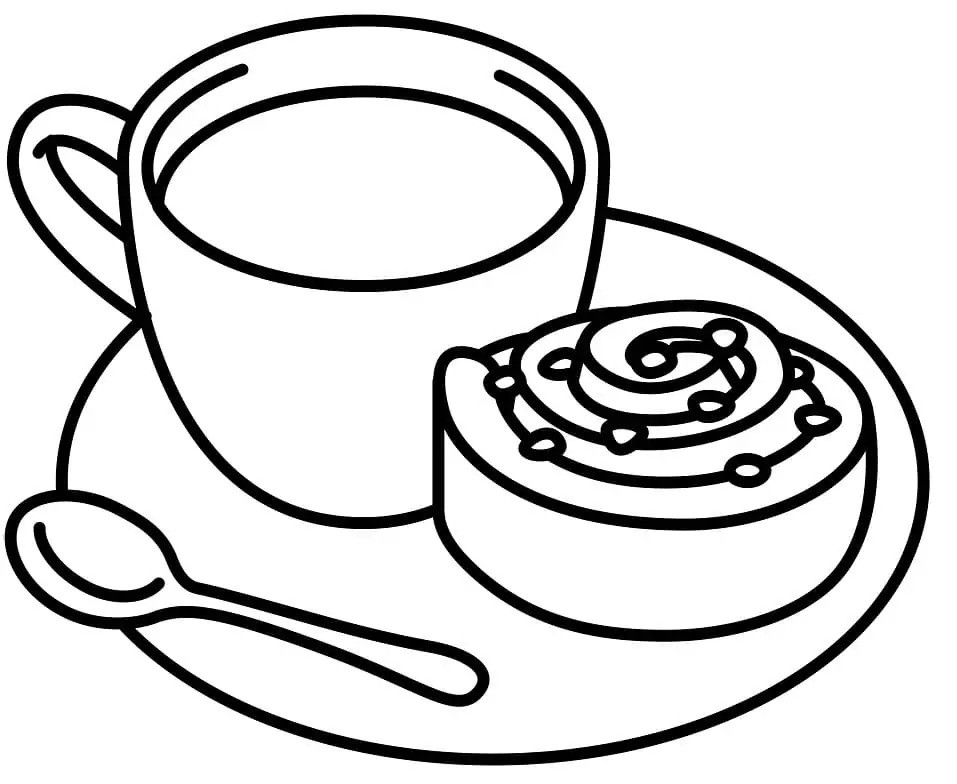 Swedish Fika Coffee Break Coloring Page