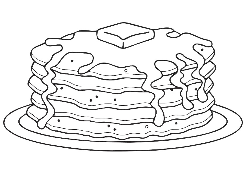 Swedish Pancakes Coloring Page