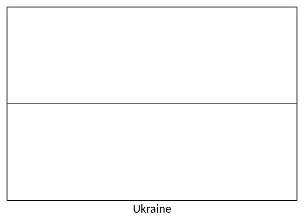 Ukraine Flag Coloring Page