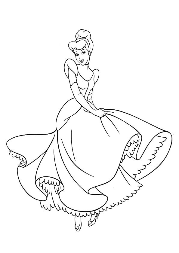 Cinderella Fairy Tale Coloring Page