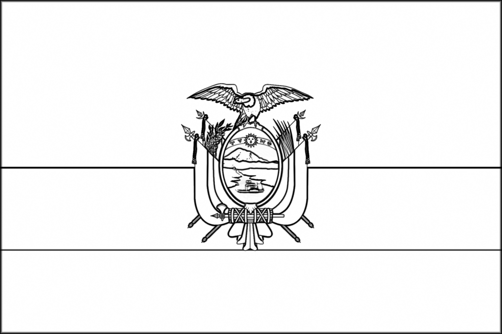 Ecuador Flag Coloring Page