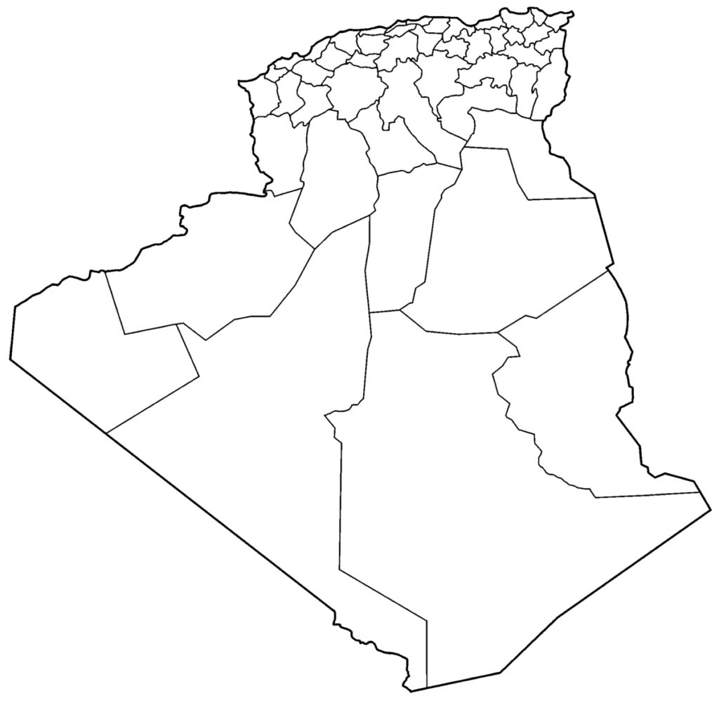 Map Of Algeria Coloring Page