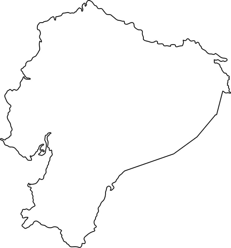 Map Of Ecuador Coloring Page