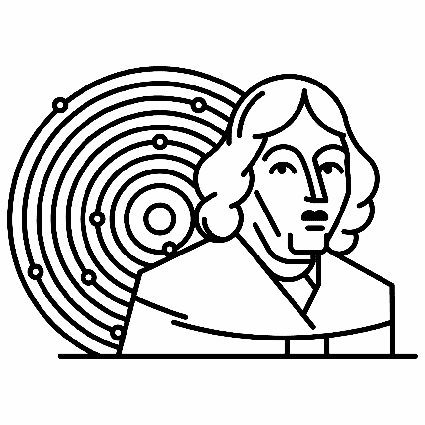 Nicolaus Copernicus Poland Coloring Page