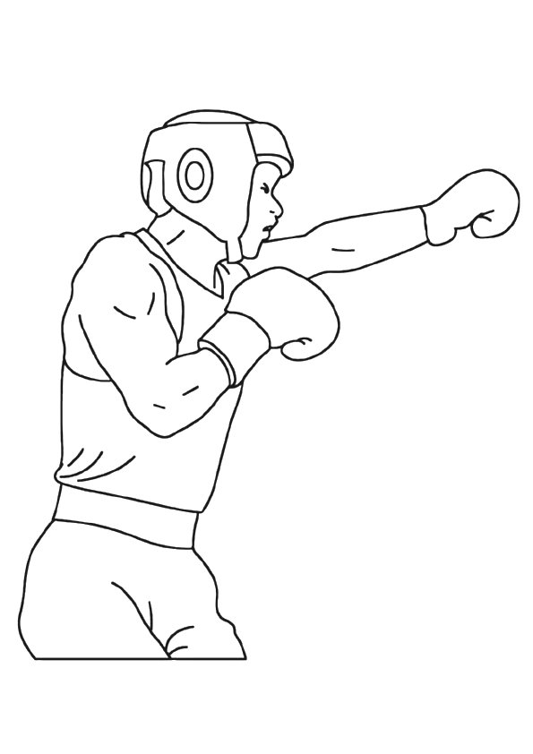 Olympic Boxing Coloring Page
