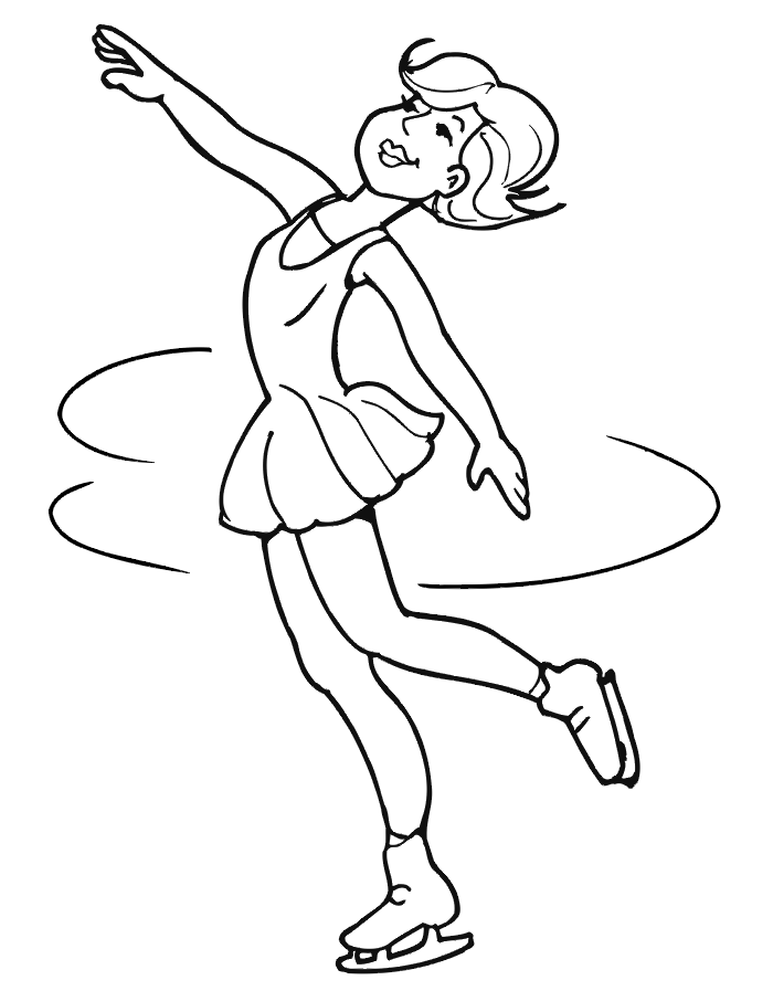 Olympic Figure Skating Coloring Page
