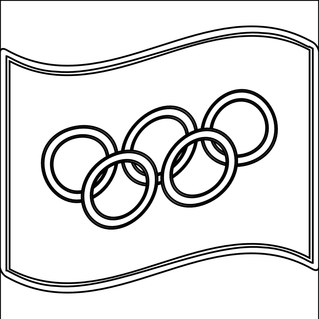 Olympic Flag Coloring Page