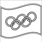 Olympic Flag Coloring Page