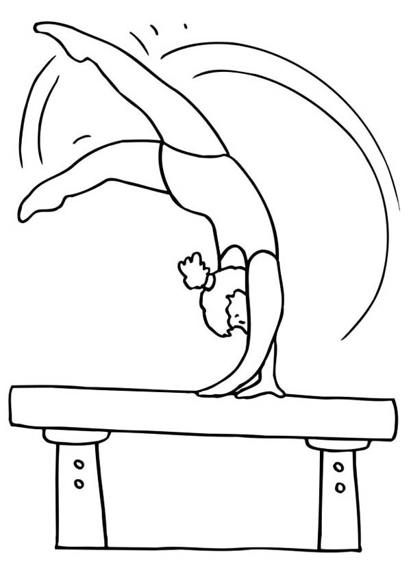 Olympic Gymnastics Coloring Page