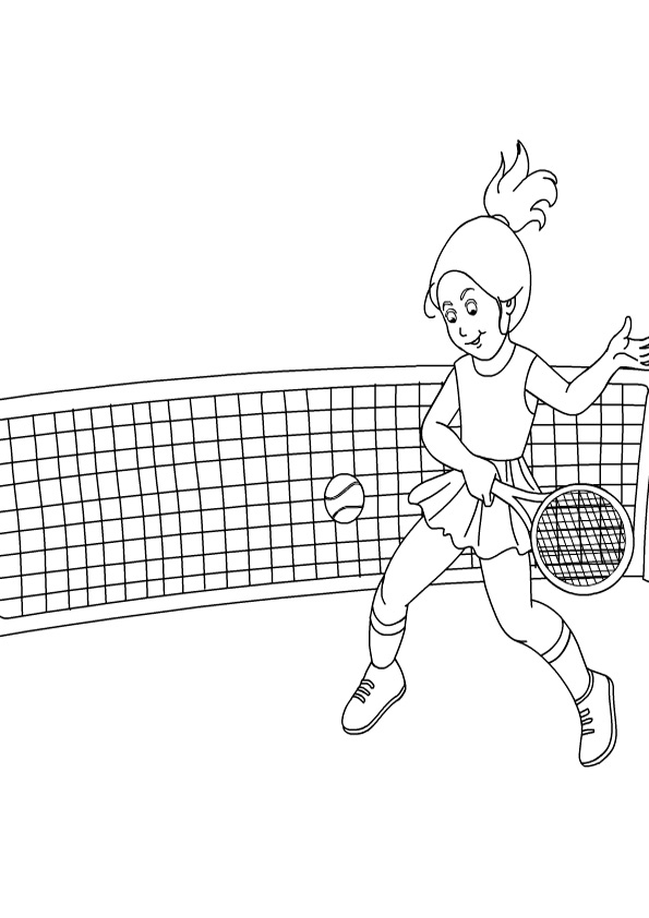 Olympic Tennis Coloring Page