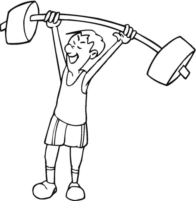 Olympic Weightlifting Coloring Page