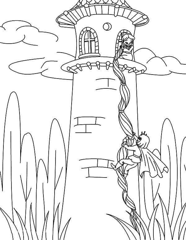 Rapunzel Fairy Tale Coloring Pages