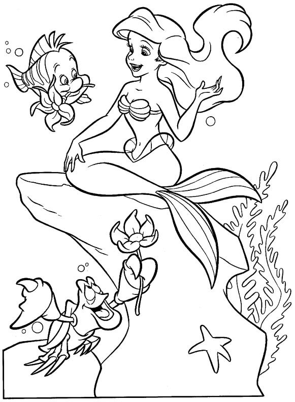 The Little Mermaid Fairy Tale Coloring Pages