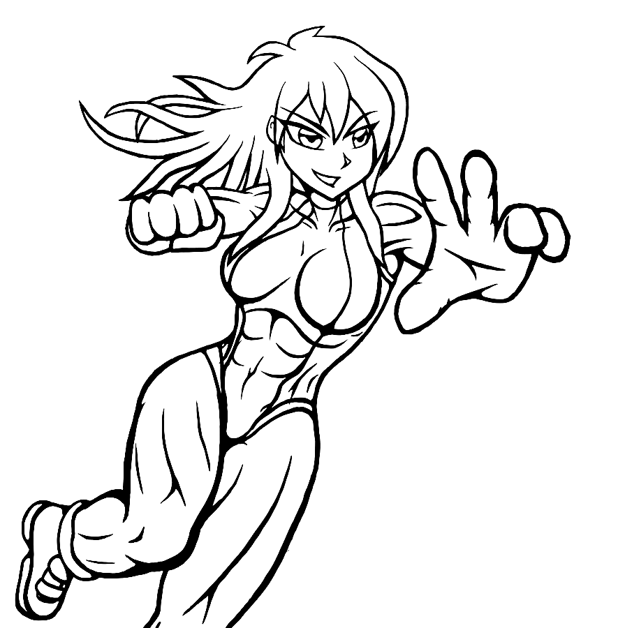 Cartoon She Hulk Coloring Page