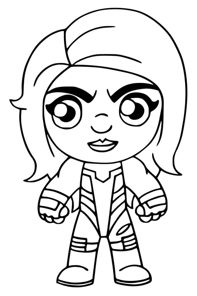 Chibi Shehulk Coloring Page