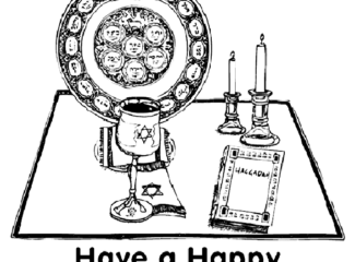 Happy Passover Coloring Page