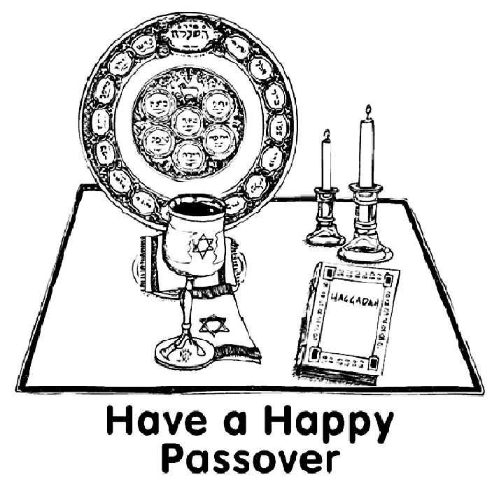Happy Passover Coloring Page