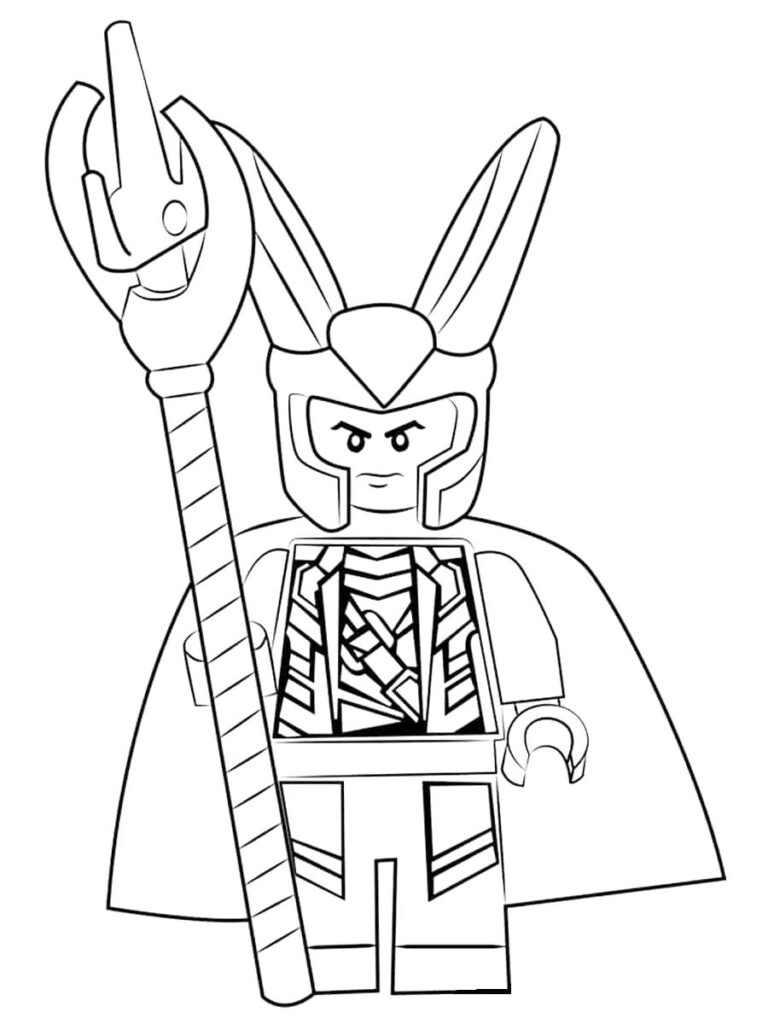 Lego Loki Coloring Page