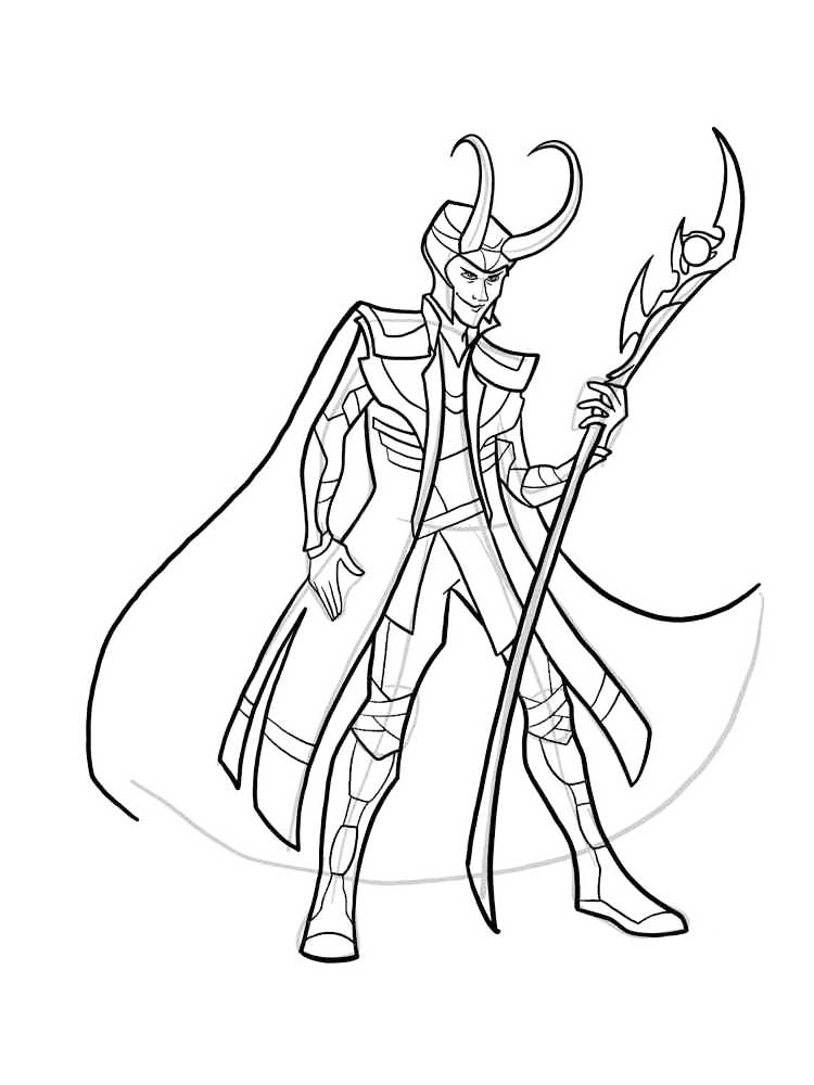 Loki Sorcerer Supreme Coloring Page