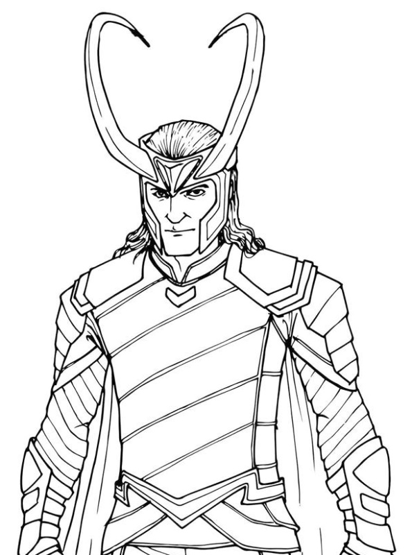 Lokis Horns Coloring Page