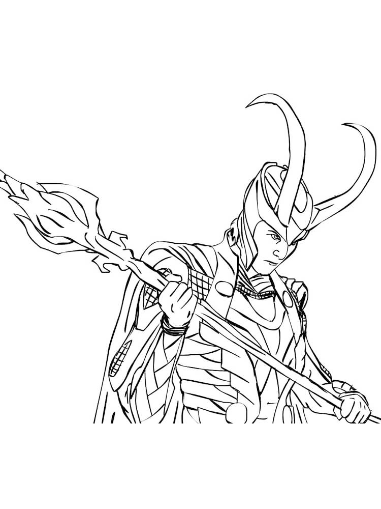 Lokis Sceptor Coloring Page