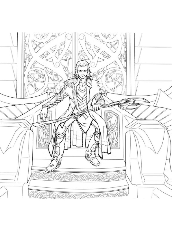 Lokis Throne Coloring Page