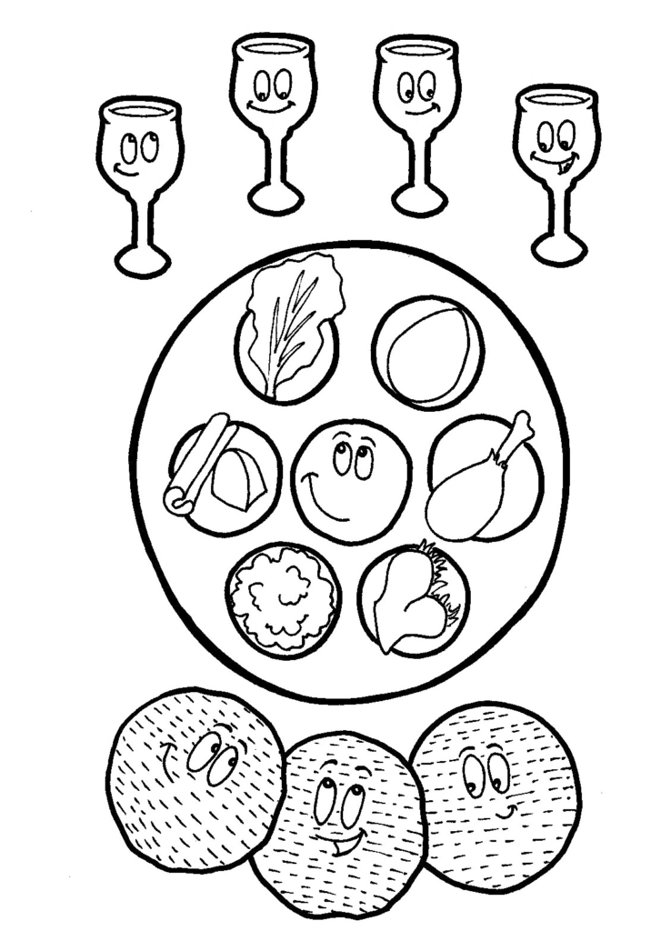 Passover Food Coloring Page