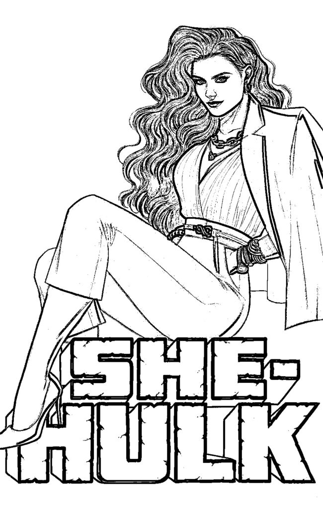 She Hulk Attorney At Law Coloring Page