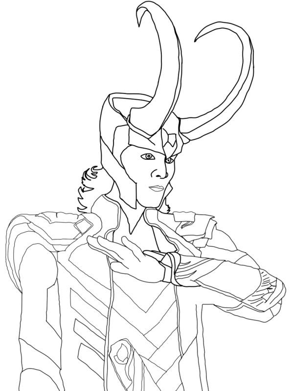 Sorceror Loki Coloring Page