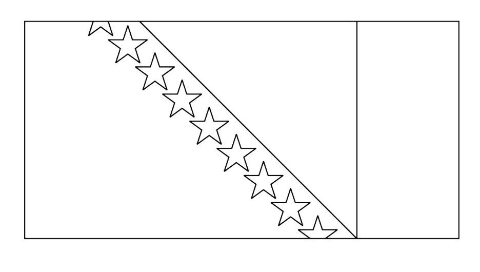 Bosnia And Herzegovina Flag Coloring Page