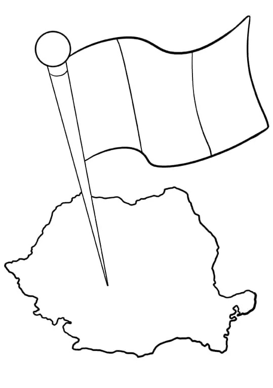 Map Of Romania Coloring Page