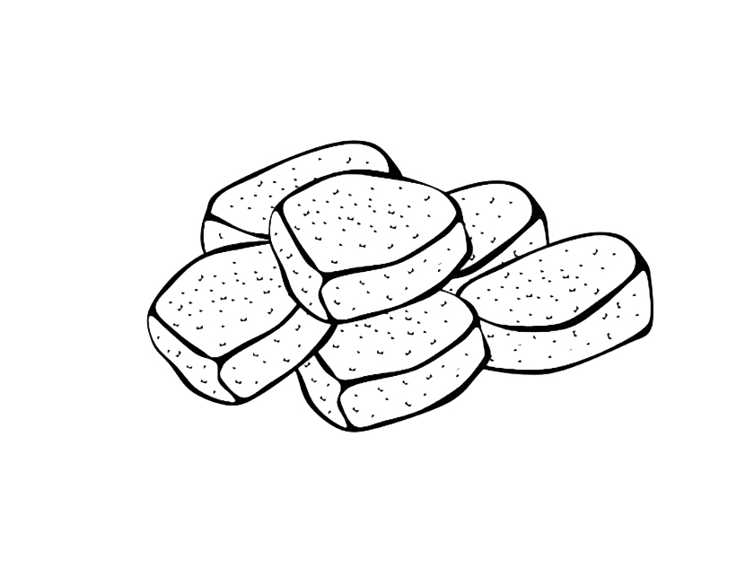 Tempeh Is A 400 Year Old Fermented Food From Indonesia Coloring Page