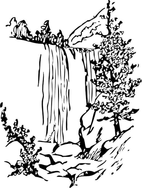 Waterfalls In Bosnia And Herzegovina Coloring Page