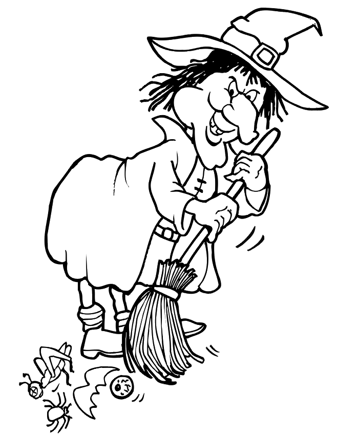 Witch From Hansel And Gretel Coloring Page