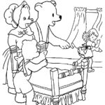 Bears Find Goldilocks Coloring Page