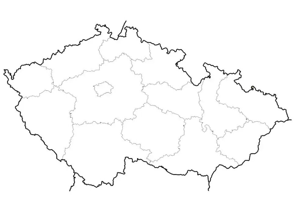 Czech Republic Map Coloring Page