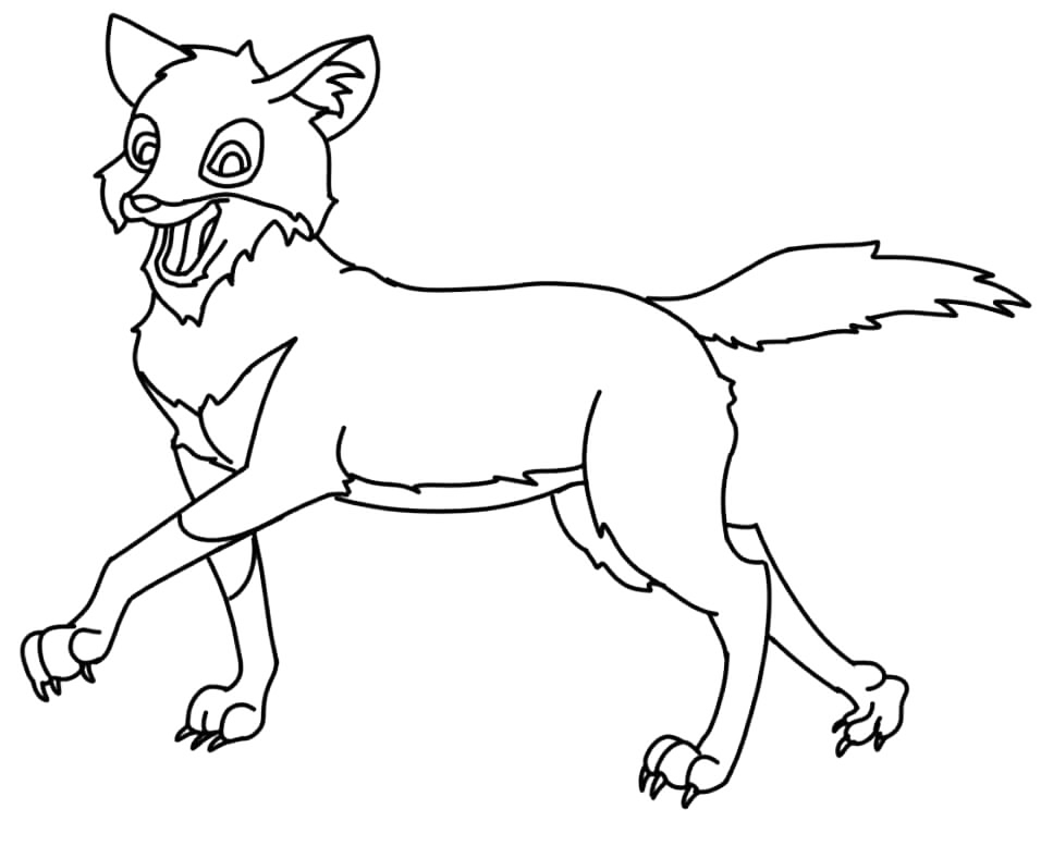 Ethiopian Wolf Coloring Page