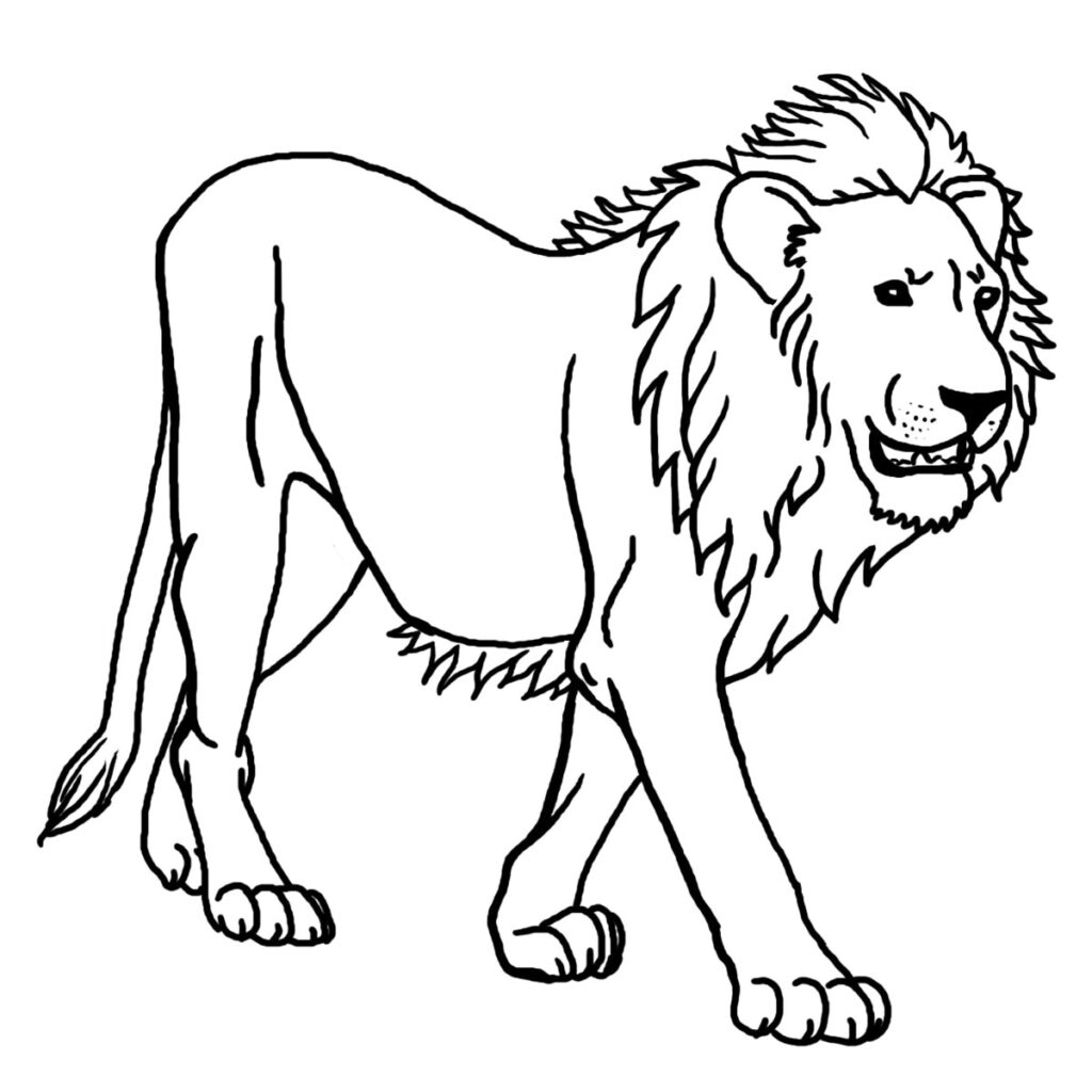 Lion National Animal Of Ethiopia Coloring Page