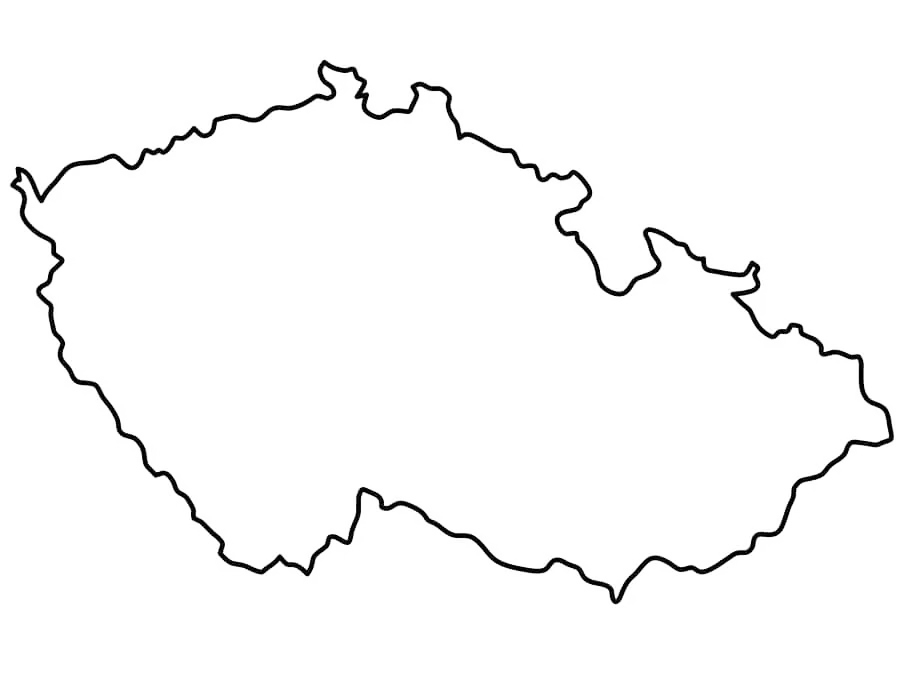 Map Of Czechia Coloring Page
