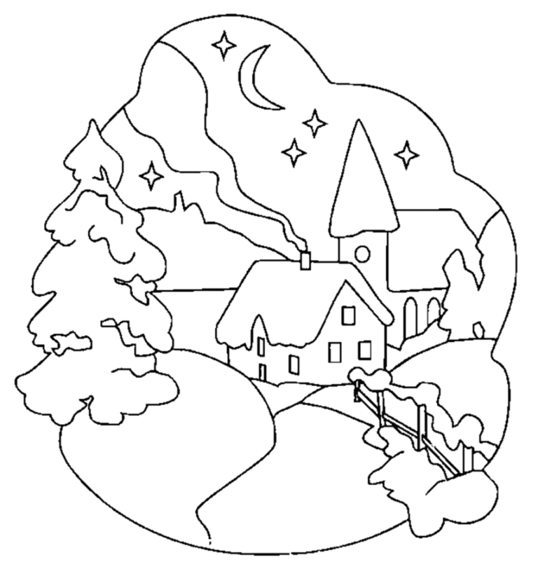Christmas Village Coloring Pages - Best Coloring Pages For Kids