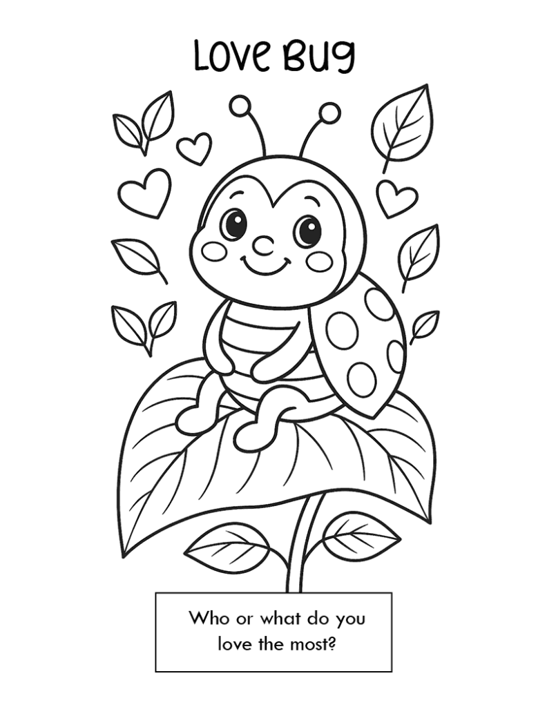 06 Love Ladybug Coloring Page