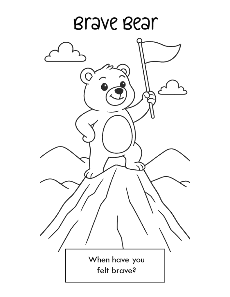 07 Brave Bear Coloring Page