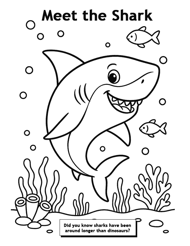 08 Meet The Shark Coloring Page