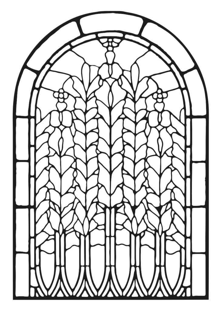 Mosaic Window Coloring Page