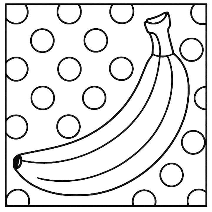 Pop Art Banana Coloring Page
